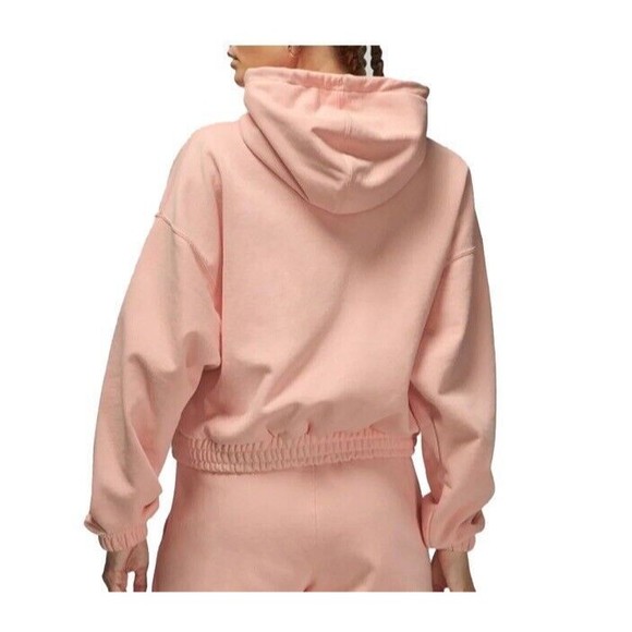 JORDAN WOMEN'S JORDAN ESSENTIALS COTTON HOODIE ARCTIC ORANGE SMALL NEW WITH TAGS - Picture 2 of 8
